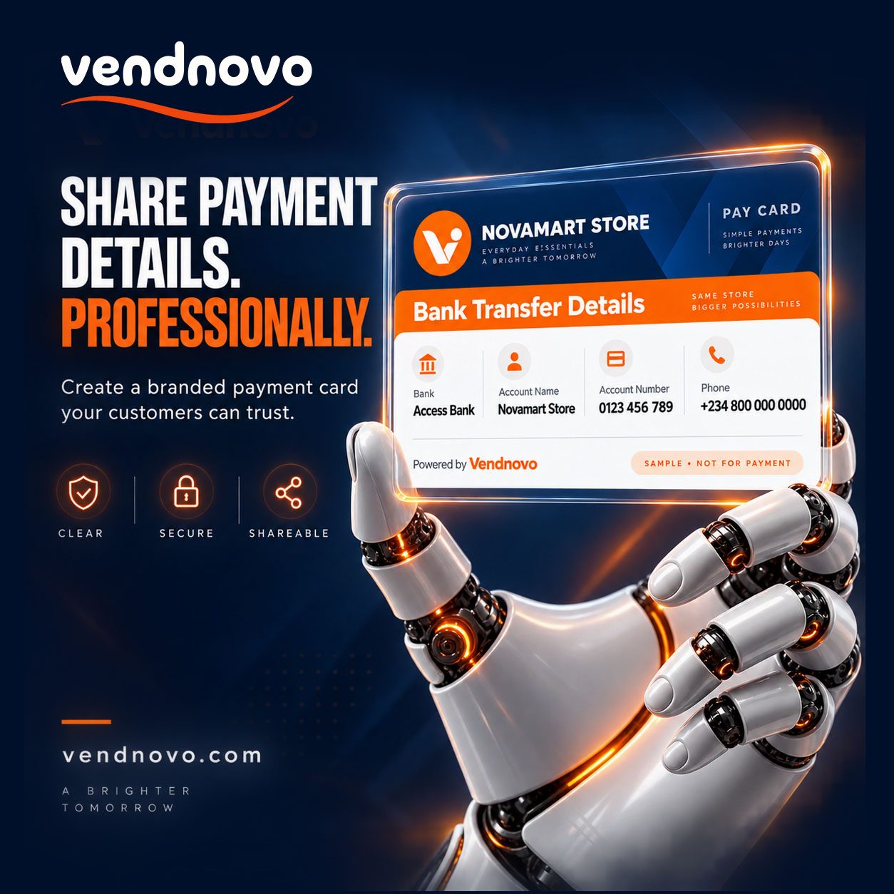 Share Your Payment Details Professionally